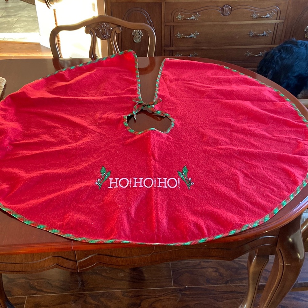 Gently used cute tree skirt
